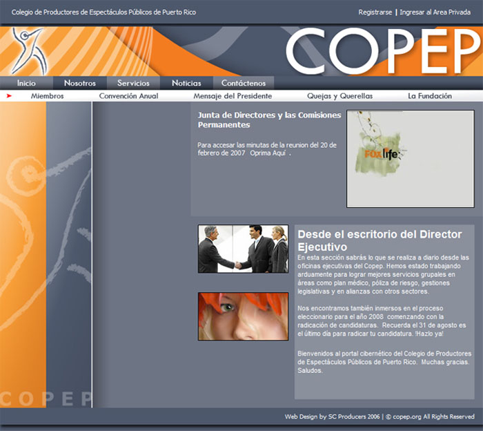 Website Layout - COPEP